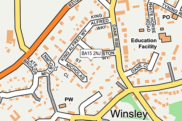 BA15 2NJ map - OS OpenMap – Local (Ordnance Survey)