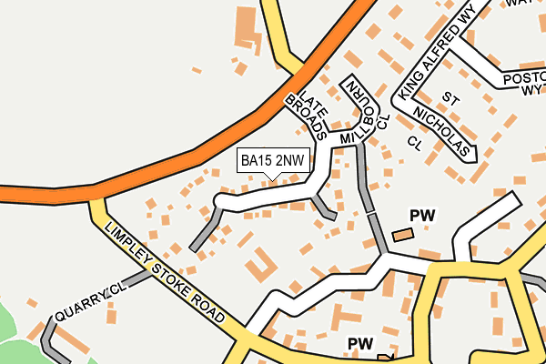 BA15 2NW map - OS OpenMap – Local (Ordnance Survey)