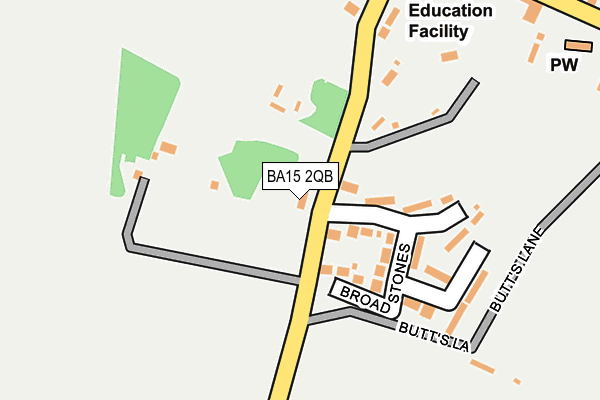 BA15 2QB map - OS OpenMap – Local (Ordnance Survey)