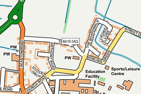 BA16 0AQ map - OS OpenMap – Local (Ordnance Survey)
