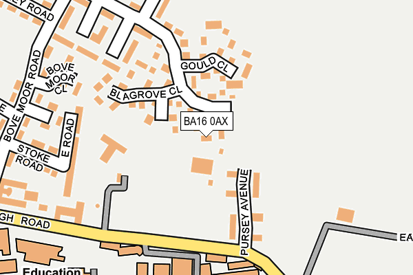 BA16 0AX map - OS OpenMap – Local (Ordnance Survey)