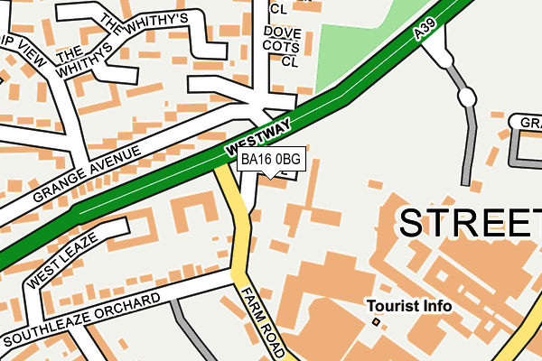 BA16 0BG map - OS OpenMap – Local (Ordnance Survey)