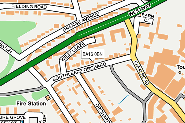 BA16 0BN map - OS OpenMap – Local (Ordnance Survey)