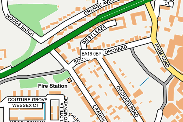 BA16 0BP map - OS OpenMap – Local (Ordnance Survey)