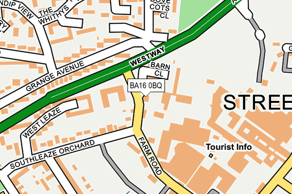 BA16 0BQ map - OS OpenMap – Local (Ordnance Survey)