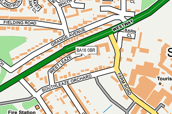 BA16 0BR map - OS OpenMap – Local (Ordnance Survey)