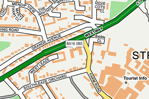 BA16 0BS map - OS OpenMap – Local (Ordnance Survey)