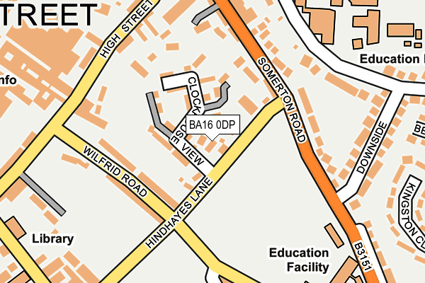 BA16 0DP map - OS OpenMap – Local (Ordnance Survey)