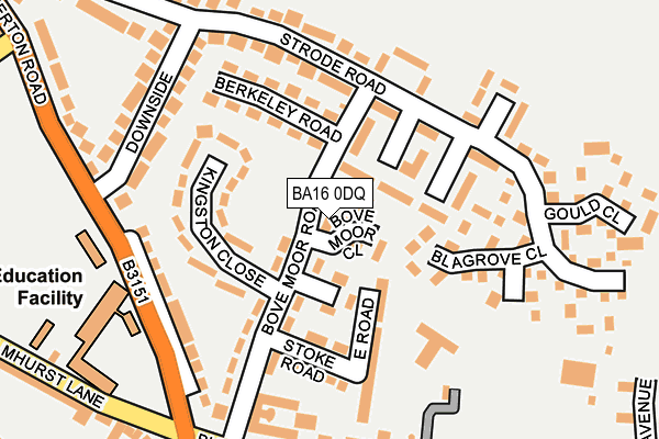 BA16 0DQ map - OS OpenMap – Local (Ordnance Survey)