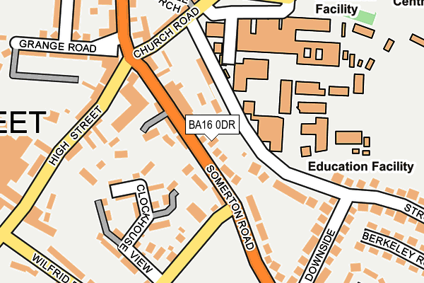 BA16 0DR map - OS OpenMap – Local (Ordnance Survey)