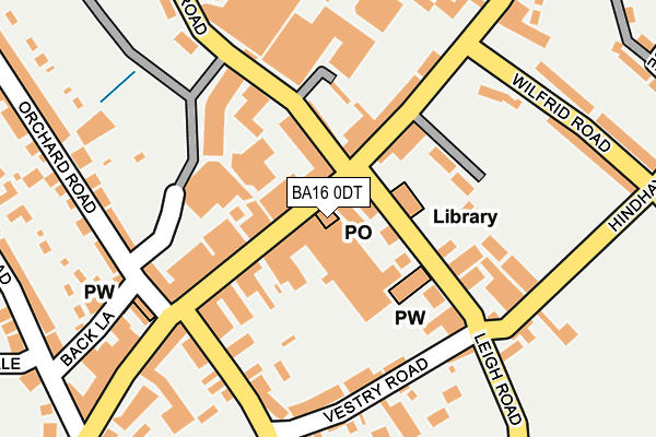 BA16 0DT map - OS OpenMap – Local (Ordnance Survey)