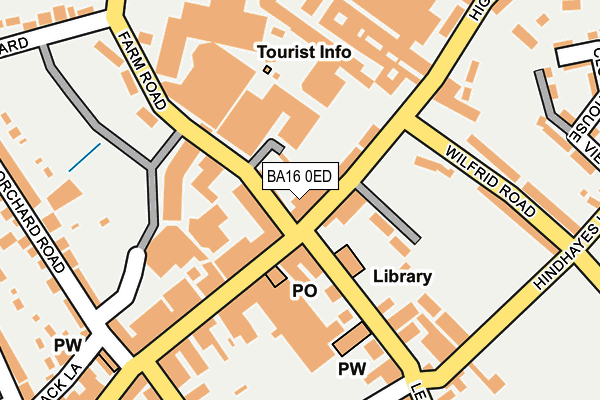 BA16 0ED map - OS OpenMap – Local (Ordnance Survey)