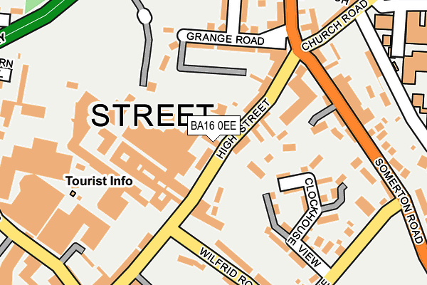 BA16 0EE map - OS OpenMap – Local (Ordnance Survey)