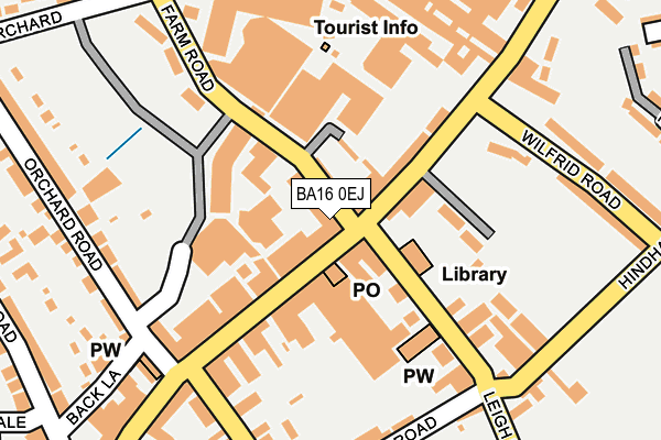 BA16 0EJ map - OS OpenMap – Local (Ordnance Survey)