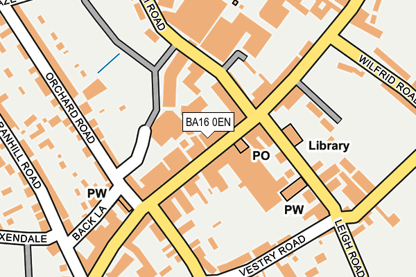 BA16 0EN map - OS OpenMap – Local (Ordnance Survey)