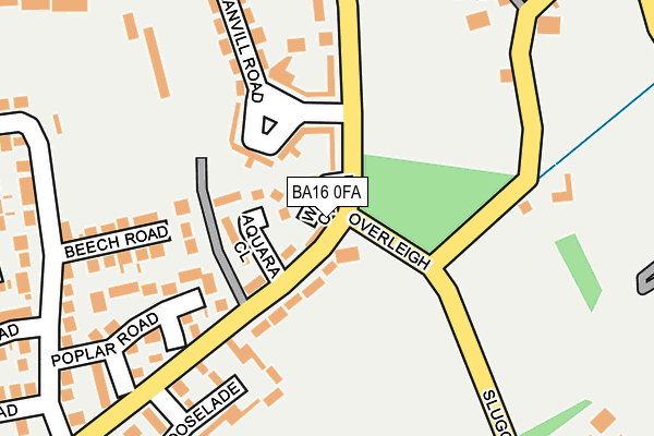 BA16 0FA map - OS OpenMap – Local (Ordnance Survey)