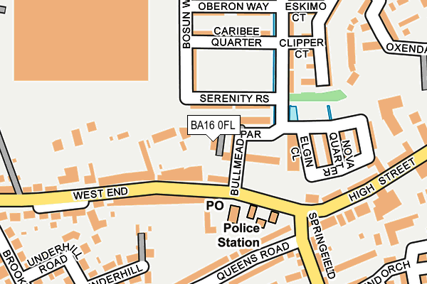 BA16 0FL map - OS OpenMap – Local (Ordnance Survey)