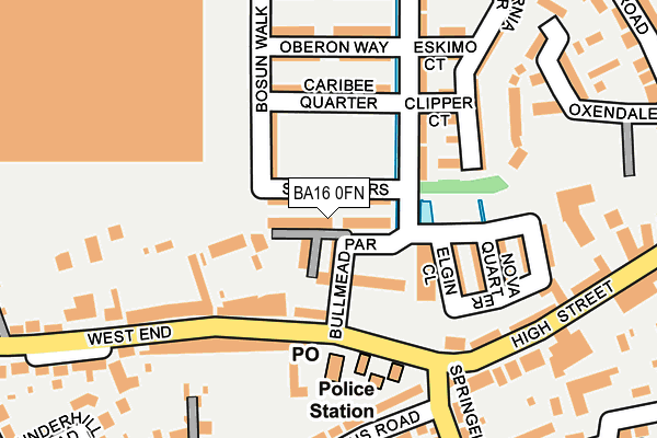 BA16 0FN map - OS OpenMap – Local (Ordnance Survey)