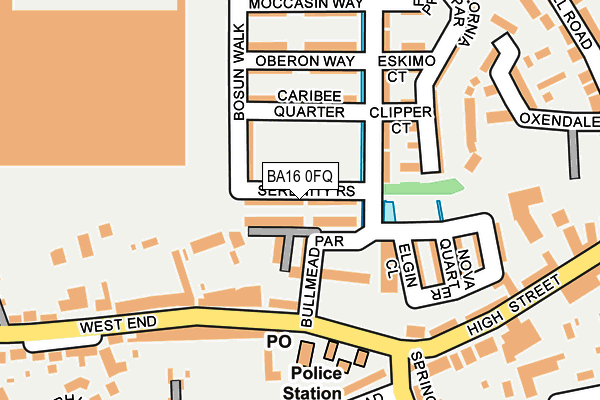 BA16 0FQ map - OS OpenMap – Local (Ordnance Survey)