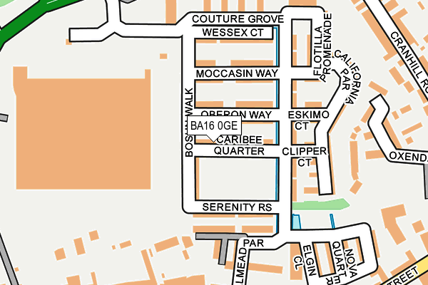 BA16 0GE map - OS OpenMap – Local (Ordnance Survey)