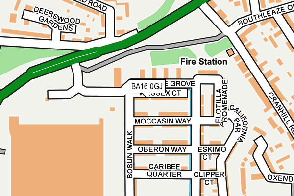 BA16 0GJ map - OS OpenMap – Local (Ordnance Survey)