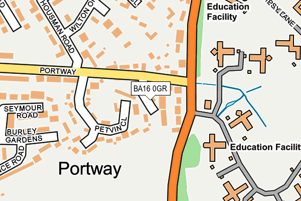 BA16 0GR map - OS OpenMap – Local (Ordnance Survey)