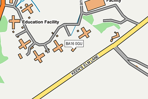 BA16 0GU map - OS OpenMap – Local (Ordnance Survey)