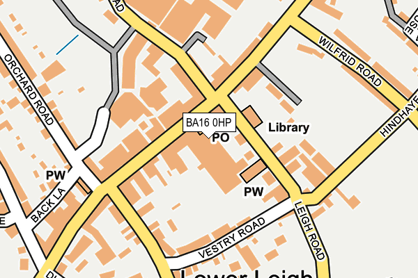 BA16 0HP map - OS OpenMap – Local (Ordnance Survey)