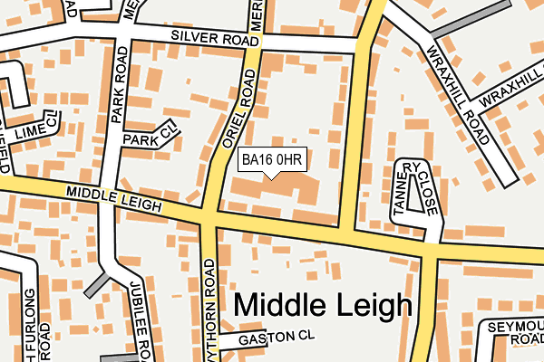 BA16 0HR map - OS OpenMap – Local (Ordnance Survey)