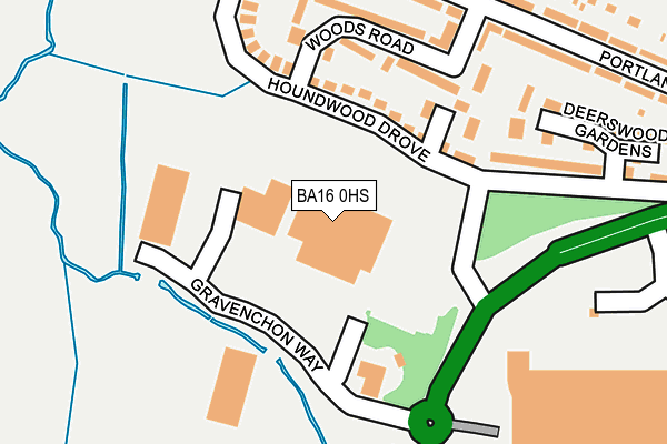 BA16 0HS map - OS OpenMap – Local (Ordnance Survey)