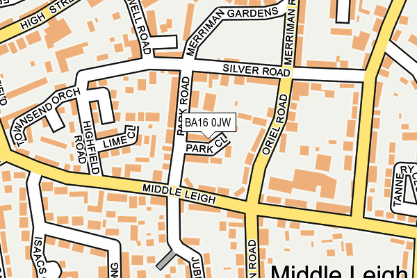 BA16 0JW map - OS OpenMap – Local (Ordnance Survey)