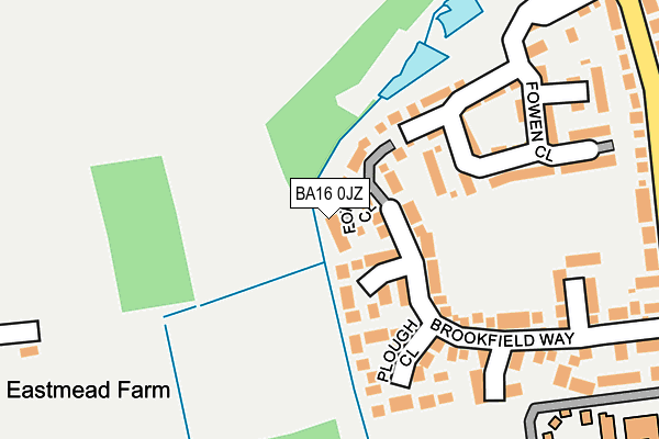 BA16 0JZ map - OS OpenMap – Local (Ordnance Survey)