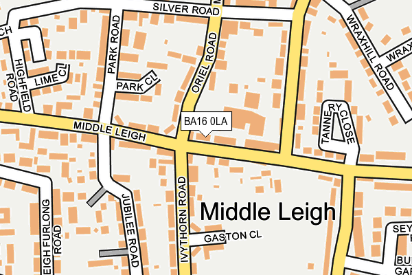 BA16 0LA map - OS OpenMap – Local (Ordnance Survey)