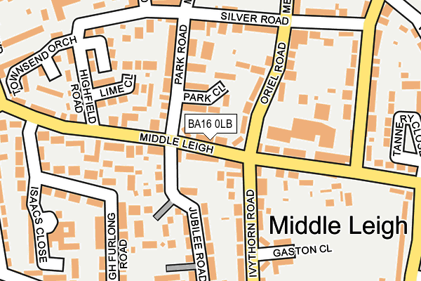 BA16 0LB map - OS OpenMap – Local (Ordnance Survey)