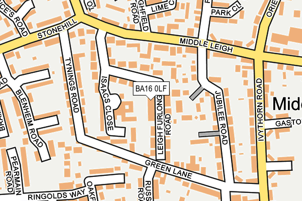 BA16 0LF map - OS OpenMap – Local (Ordnance Survey)