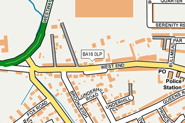 BA16 0LP map - OS OpenMap – Local (Ordnance Survey)