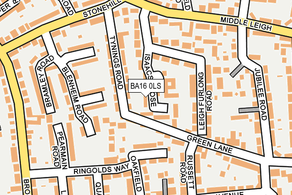 BA16 0LS map - OS OpenMap – Local (Ordnance Survey)