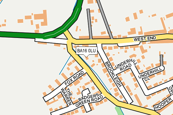 BA16 0LU map - OS OpenMap – Local (Ordnance Survey)