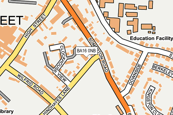 BA16 0NB map - OS OpenMap – Local (Ordnance Survey)