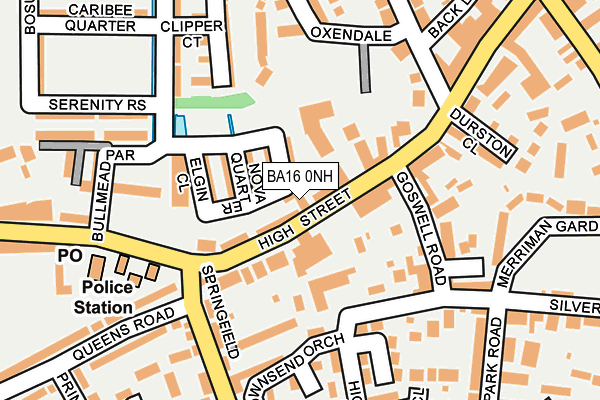 BA16 0NH map - OS OpenMap – Local (Ordnance Survey)