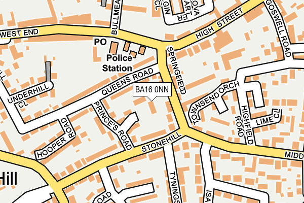 BA16 0NN map - OS OpenMap – Local (Ordnance Survey)