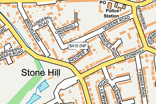 BA16 0NP map - OS OpenMap – Local (Ordnance Survey)