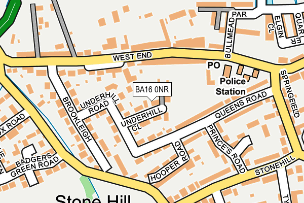 BA16 0NR map - OS OpenMap – Local (Ordnance Survey)