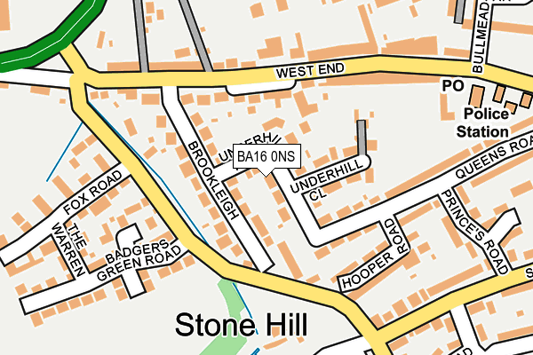 BA16 0NS map - OS OpenMap – Local (Ordnance Survey)