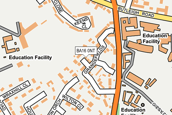 BA16 0NT map - OS OpenMap – Local (Ordnance Survey)