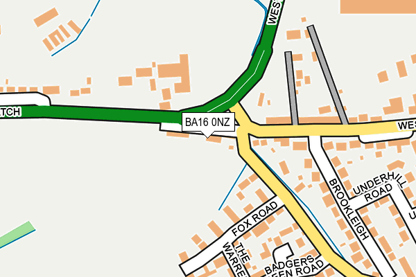 BA16 0NZ map - OS OpenMap – Local (Ordnance Survey)