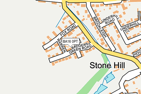 BA16 0PT map - OS OpenMap – Local (Ordnance Survey)