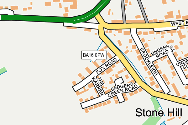 BA16 0PW map - OS OpenMap – Local (Ordnance Survey)