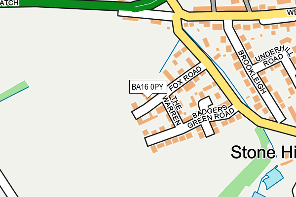 BA16 0PY map - OS OpenMap – Local (Ordnance Survey)