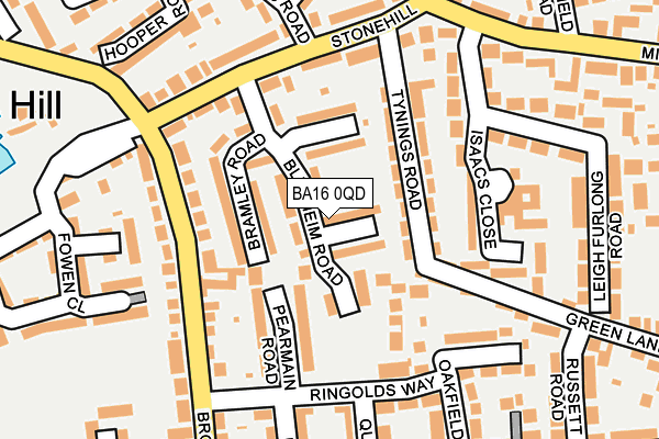 BA16 0QD map - OS OpenMap – Local (Ordnance Survey)